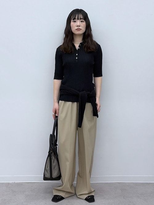 BATONER × アダムエロぺ 別注 ハイカウントリネンスキッパーポロシャツ BATONER for ADAM ET ROPÉのスキッパーニット