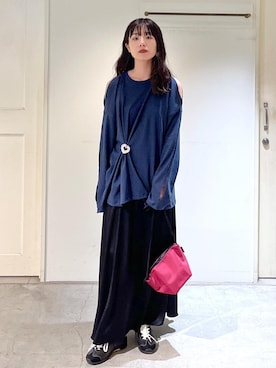 「アイテム（アクセサリー）」を使った、michiruさん（レディース・156cm）の秋コーディネート