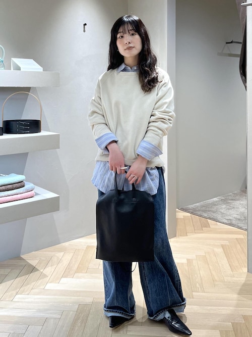 WS（ドゥーブル）】チャーム付きナチュラルレザー2WAYトート（トート