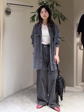 「SALON adam et rope'（サロン アダム エ ロペ）のアイテム（シャツ/ブラウス）」を使った、michiruさん（レディース・156cm）の夏コーディネート