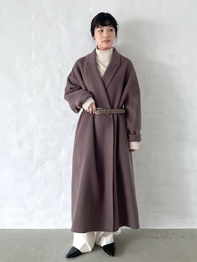 「アイテム（チェスターコート）」を使った、michiruさん（レディース・156cm・20代）の秋コーディネート