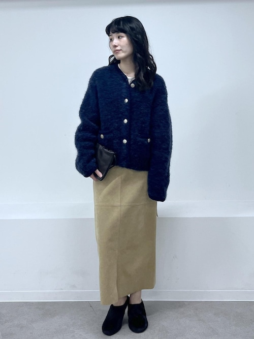 プードルニットクルーネックカーディガン（カーディガン/ボレロ