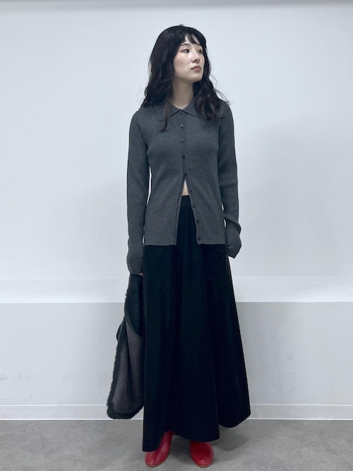 パールレザーライクフレアスカート（スカート）｜SALON adam et rope