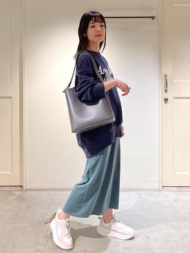 「Americana」｜「アイテム（スウェット）」を使った、michiruさん（レディース・156cm）の夏コーディネート