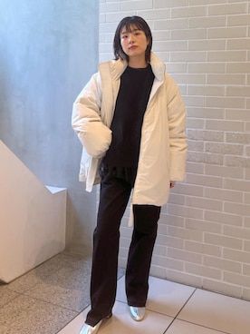 「SALON adam et rope'（サロン アダム エ ロペ）のアイテム（ダウンジャケット/コート）」を使った、michiruさん（レディース・156cm）の秋コーディネート
