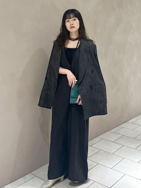 「アイテム（ジャンパースカート）」を使った、michiruさん（レディース・156cm・20代）の秋コーディネート