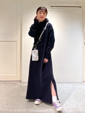 「Americana」｜「アイテム（ワンピース/ドレス）」を使った、michiruさん（レディース・156cm）の秋コーディネート