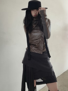 「Rick Owens（リックオウエンス）のアイテム」を使った、venusucker さん（レディース・168cm）の冬コーディネート