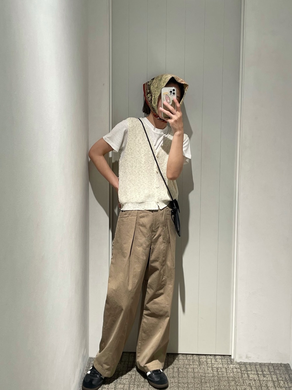 RIM.ARK◆24AW/メランジ ニット ベスト/FREE/コットン/NVY/460HAS70-0171 RIM.ARK | Melange knit vest (KNITWEAR ) |RIM.ARK ONLINE STORE