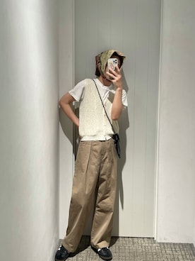 「アイテム（バンダナ/スカーフ）」を使った、ゆいこさん（レディース・159cm）の夏コーディネート