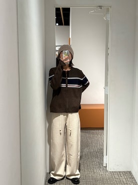 「CANAL JEAN（キャナルジーン）のアイテム」を使った、ゆいこさん（レディース・159cm）の冬コーディネート
