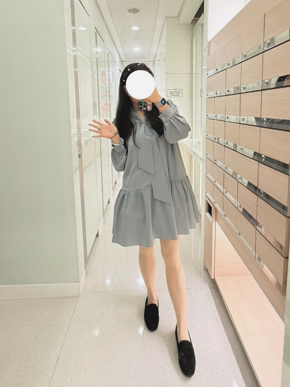 「クリスマスに着たい服、冬、164以上に見られる女、164cm」｜「unknownのアイテム（ソックス/靴下、ブラック系）」を使った、Regina 💜さん（骨格ストレート・レディース・164cm）の冬コーディネートの1枚目の写真
