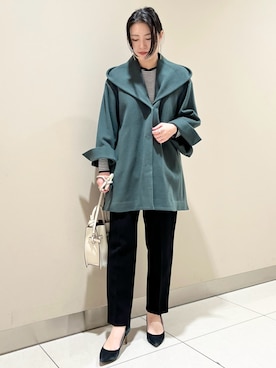 「カラーコート」｜SAYAさん（レディース・164cm）の冬コーディネート