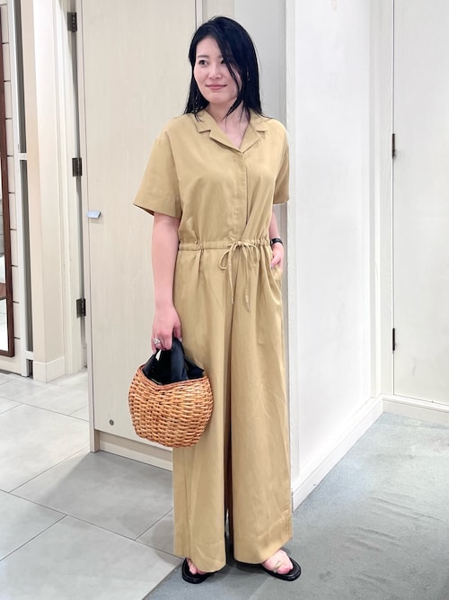 ●●アライ様一時専用●●【Y's】コットンリネンオールインワン2018SS セール】ライトリネンオールインワン（サロペット