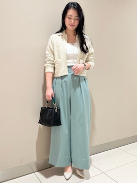 「qualite（カリテ）のアイテム（ブルゾン）」を使った、SAYAさん（レディース・164cm）の春コーディネート