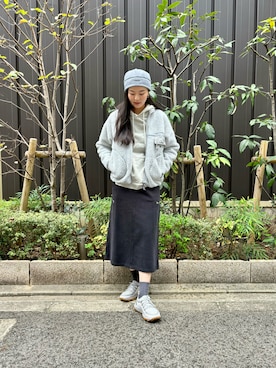 「Gramicci（グラミチ）のアイテム（ジャケット/アウター）」を使った、miyuさん（レディース・169cm）の秋コーディネート