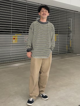 「リバーシブル」｜「アイテム（チノパンツ）」を使った、koichanさん（メンズ・174cm）の秋コーディネート