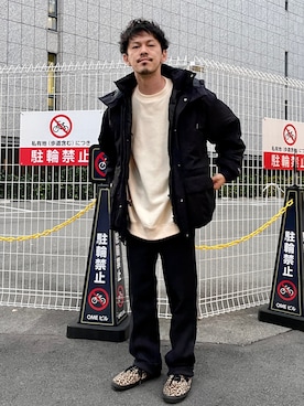 「CPCM（シーピーシーエム）のアイテム（ダウンジャケット/コート）」を使った、koichanさん（メンズ・174cm）の秋コーディネート