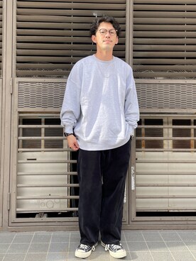 「CPCM（シーピーシーエム）のアイテム（スウェット）」を使った、koichanさん（メンズ・174cm）の秋コーディネート