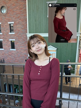 「mideal（マイディール）のアイテム」を使った、Kanaさん（レディース・154cm）の冬コーディネート