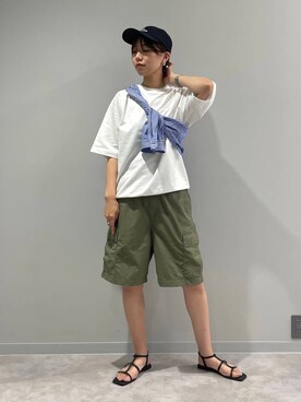 「アイテム（キャップ）」を使った、ヒカリさん（レディース・167cm・20代）の夏コーディネート