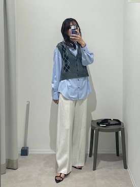 「GLOBAL WORK（グローバルワーク）のアイテム（パンツ）」を使った、ヒカリさん（レディース・167cm）の秋コーディネート