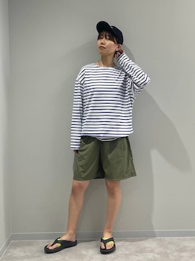 「アイテム（キャップ）」を使った、ヒカリさん（レディース・167cm・20代）の夏コーディネート