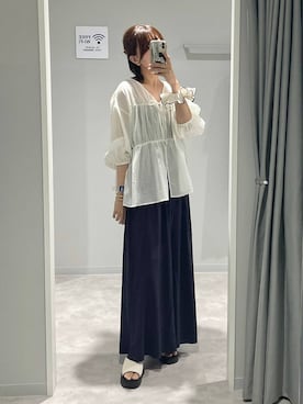 「アイテム（シュシュ）」を使った、ヒカリさん（レディース・167cm・20代）の夏コーディネート