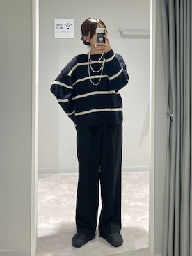 「アイテム（ヘアアクセサリー）」を使った、ヒカリさん（レディース・167cm）の冬コーディネート