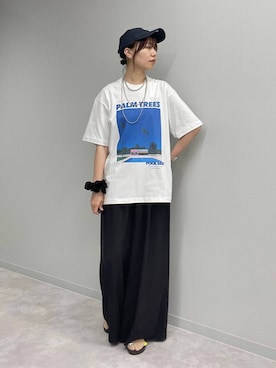 「GLOBAL WORK（グローバルワーク）のアイテム（帽子）」を使った、ヒカリさん（レディース・167cm）の夏コーディネート