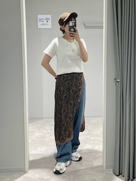 「UNIVERSAL OVERALL（ユニバーサルオーバーオール）のアイテム」を使った、ヒカリさん（レディース・167cm）の春コーディネート