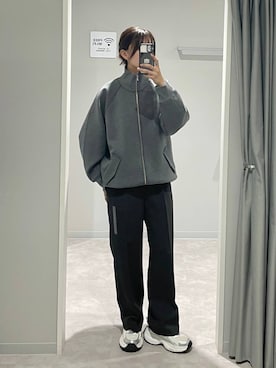 「GLOBAL WORK（グローバルワーク）のアイテム（ブルゾン）」を使った、ヒカリさん（レディース・167cm）の春コーディネート