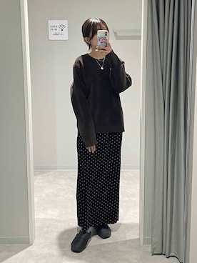 「GLOBAL WORK（グローバルワーク）のアイテム（スカート）」を使った、ヒカリさん（レディース・167cm）の秋コーディネート