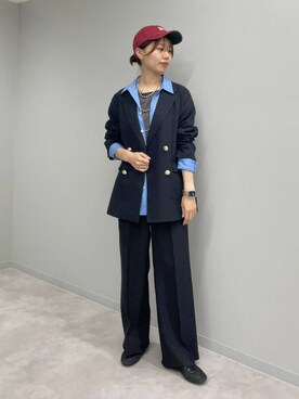 「GLOBAL WORK（グローバルワーク）のアイテム（ハット）」を使った、ヒカリさん（レディース・167cm）の秋コーディネート