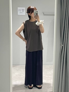 「アイテム（シュシュ）」を使った、ヒカリさん（レディース・167cm・20代）の夏コーディネート
