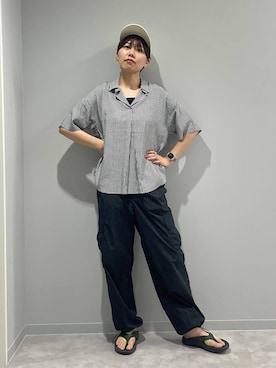 「アイテム（キャップ）」を使った、ヒカリさん（レディース・167cm・20代）の夏コーディネート