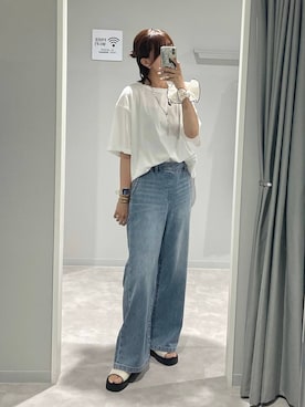 「アイテム（シュシュ）」を使った、ヒカリさん（レディース・167cm・20代）の夏コーディネート