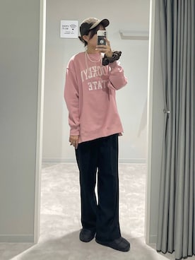 「GLOBAL WORK（グローバルワーク）のアイテム（帽子）」を使った、ヒカリさん（レディース・167cm）の冬コーディネート