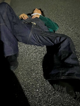 「VINTAGE（ヴィンテージ）のアイテム（ノーカラージャケット）」を使った、chinpanさん（メンズ・166cm）の春コーディネート