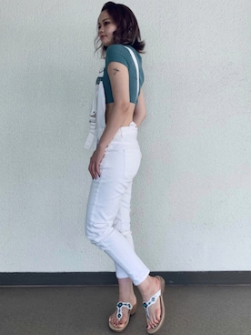 「いいね返し」｜「アイテム（オールインワン・サロペット）」を使った、ヲンさん（レディース・160cm）の夏コーディネート