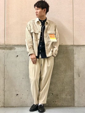 「トレンドコーデ」｜「アイテム（その他アウター）」を使った、てらくら【相互フォロー】さん（メンズ・178cm）の秋コーディネート