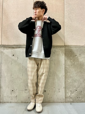 「BACK NUMBER（バックナンバー）のアイテム（スラックス）」を使った、てらくら【相互フォロー】さん（メンズ・178cm）の冬コーディネート