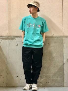 「BACK NUMBER（バックナンバー）のアイテム（ハット）」を使った、てらくら【相互フォロー】さん（メンズ・178cm）の夏コーディネート