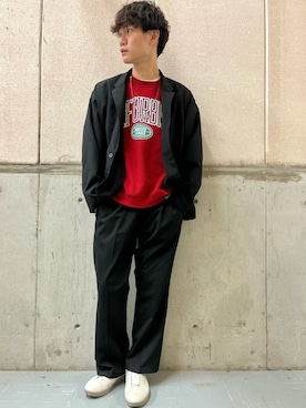 「BACK NUMBER（バックナンバー）のアイテム（スウェット）」を使った、てらくら【相互フォロー】さん（メンズ・178cm）の春コーディネート