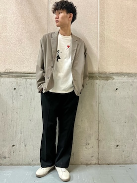 「BACK NUMBER（バックナンバー）のアイテム（ジャケット/アウター）」を使った、てらくら【相互フォロー】さん（メンズ・178cm）の春コーディネート