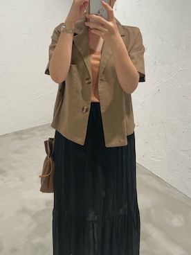 「カシュクール」｜「アイテム（セットアップ）」を使った、emiさん（レディース・153cm）の夏コーディネート