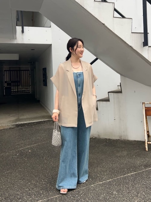 《大人の夏アイテム》フレンチスリーブメッシュジャケット