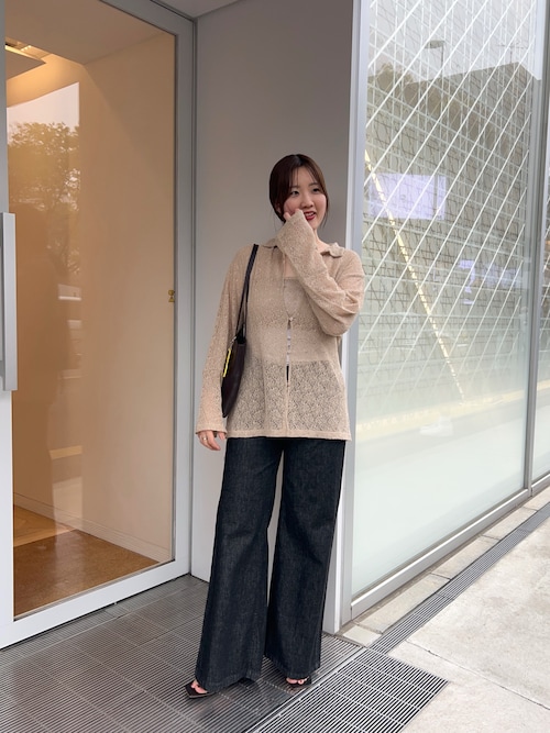 絡みレースシャツ×ビスチェSET