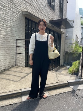 「大人シンプル」｜「アイテム（オールインワン・サロペット）」を使った、KOMORI_166cmさん（レディース・166cm）の夏コーディネート