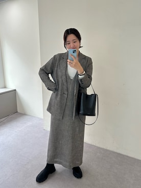「SHENERY（シーナリー）のアイテム（テーラードジャケット）」を使った、KOMORI_166cmさん（レディース・166cm）の秋コーディネート
